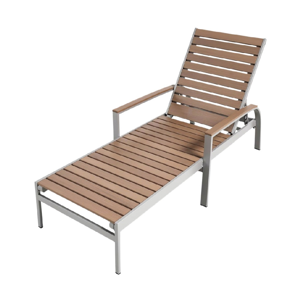 **Tytuł techniczny: Ergonomiczny leżak z aluminium i drewna kompozytowego**